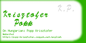 krisztofer popp business card